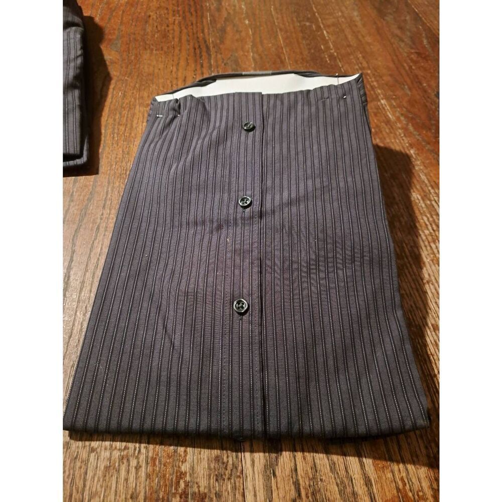 New JBH by Jhane Barnes Mens XL Slim Fit Black Gray Long Sleeve Dress Shirt NWT - Picture 2 of 2